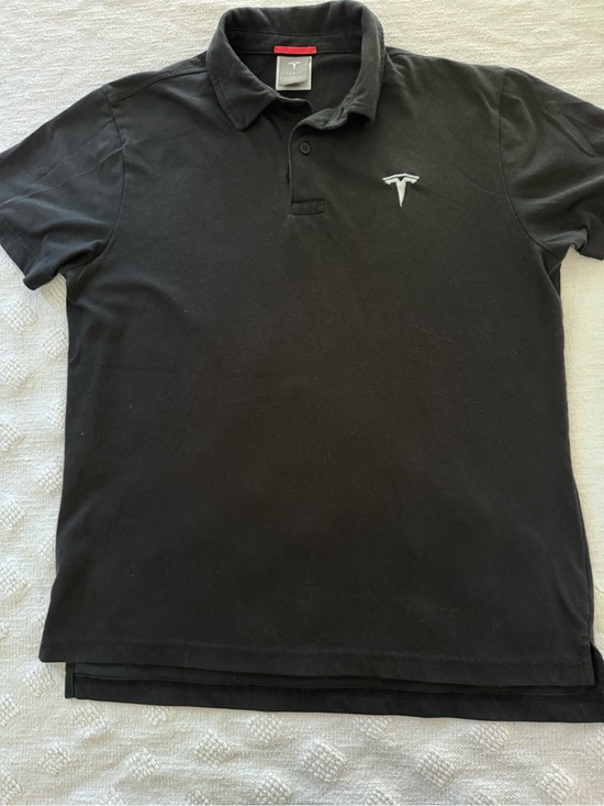 Tesla Motor Polo Shirt Men M Black Embroidered Logo Short Sleeve
N1